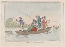 Patience in a Punt, ca. 1803., ca. 1803. Creator: Thomas Rowlandson