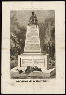 Patience on a Monument October 8, 1868. Creator: Thomas Nast