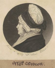 Patience Story Wescott, 1798. Creator: Charles Balthazar Julien Févret de Saint-Mémin