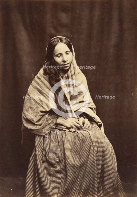 Patient, Surrey County Lunatic Asylum, 1850-55. Creator: Hugh Welch Diamond.