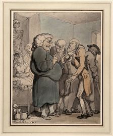 Patients consulting an obese quack, 1807. Creator: Thomas Rowlandson