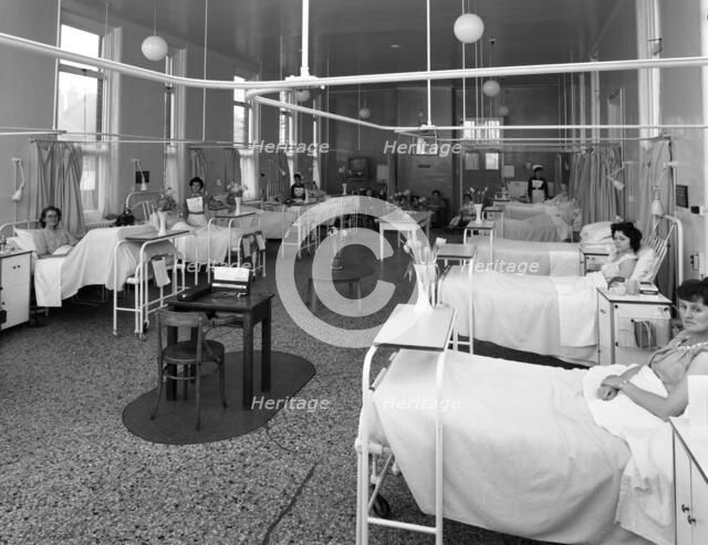 Patients on a women's surgical ward, Montague Hospital, Mexborough, South Yorkshire, 1968. Artist: Michael Walters