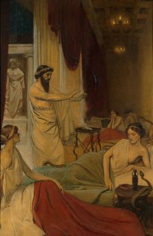 Patients sleeping in the temple of Aesculapius at Epidaurus, c1912. Creator: Ernest Board