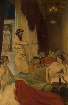 Patients sleeping in the temple of Aesculapius at Epidaurus, c1912. Creator: Ernest Board