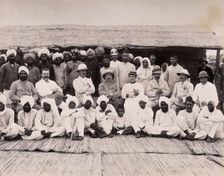 Patients who are about to be discharged from hospital, during bubonic plague outbreak..., 1897. Creator: Unknown