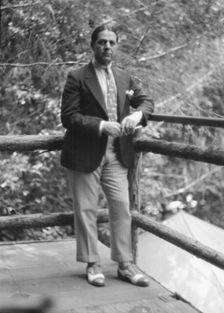 Patigian, Haig, Mr., standing outdoors, 1927 Creator: Arnold Genthe