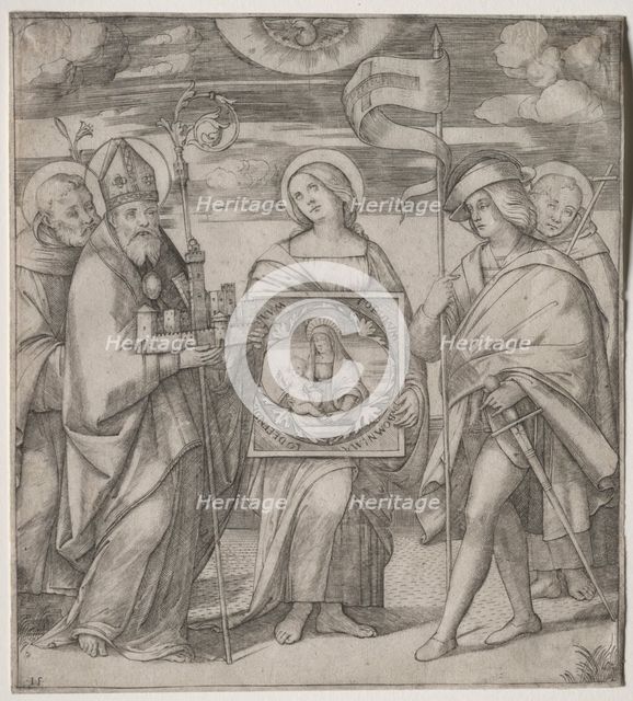 Patron Saints of Bologna, c. 1515-1520. Creator: Giacomo Francia (Italian, bef 1486-1557).