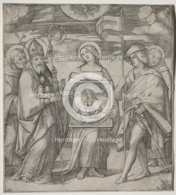 Patron Saints of Bologna, c. 1515-1520. Creator: Giacomo Francia (Italian, bef 1486-1557).