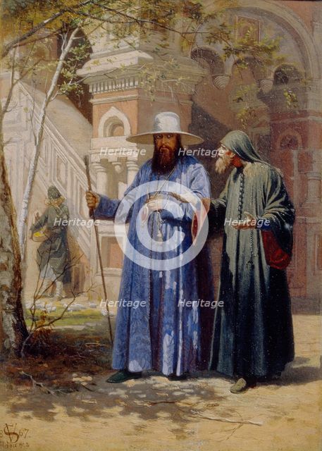 Patriarch Nikon in the New Jerusalem Monastery, 1867. Artist: Schwarz, Vyacheslav Grigoryevich (1838-1869)