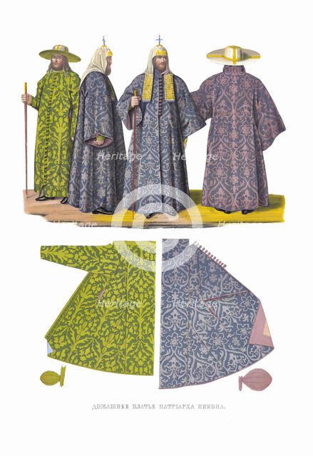 Patriarch Nikon's Robes. From the Antiquities of the Russian State, 1849-1853. Creator: Solntsev, Fyodor Grigoryevich (1801-1892).