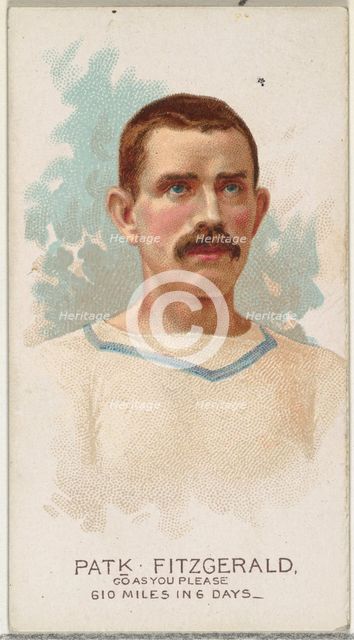 Patrick Fitzgerald, Pedestrian-Go As You Please, from World's Champions, Series 2 (N29) fo..., 1888. Creator: Allen & Ginter.