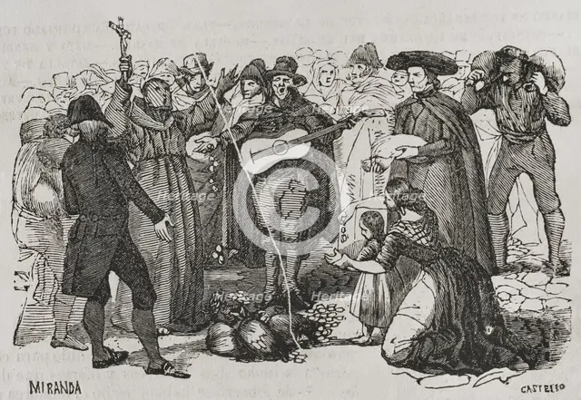 Patriotic donations and offerings by the Spaniards, War of Roussillon, (1793-1795), 1851.  Creator: Unknown.