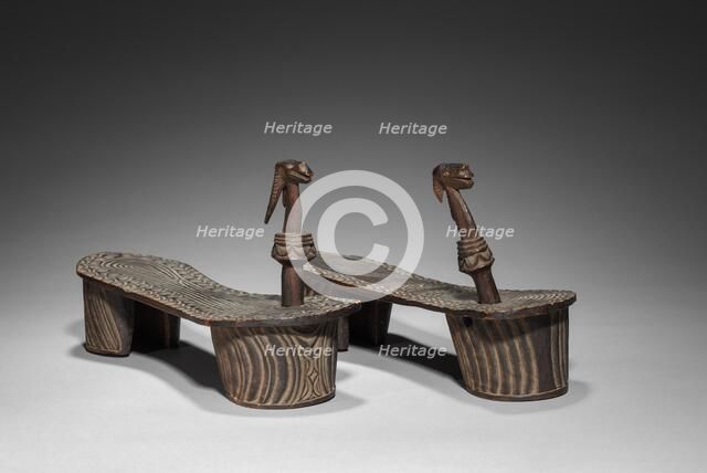 Patten-type Shoes with Pegs, c. 1800s. Creator: Unknown.