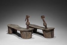 Patten-type Shoes with Pegs, c. 1800s. Creator: Unknown