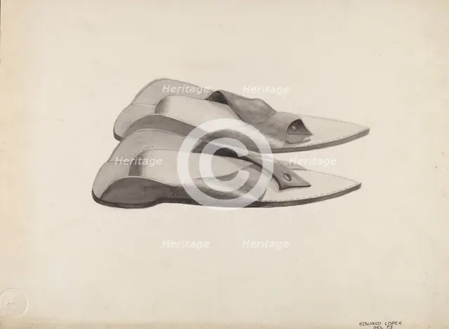 Pattens, c. 1936. Creator: Edward L Loper.