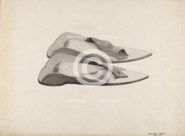Pattens, c. 1936. Creator: Edward L Loper.