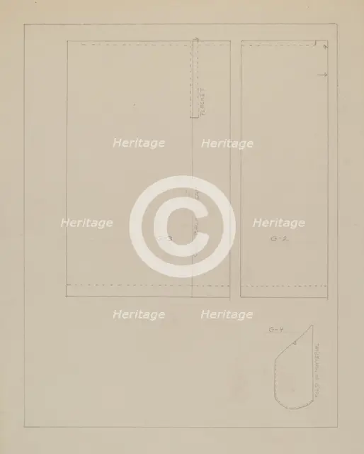 Pattern for a Dress, 1935/1942. Creator: Bessie Forman.