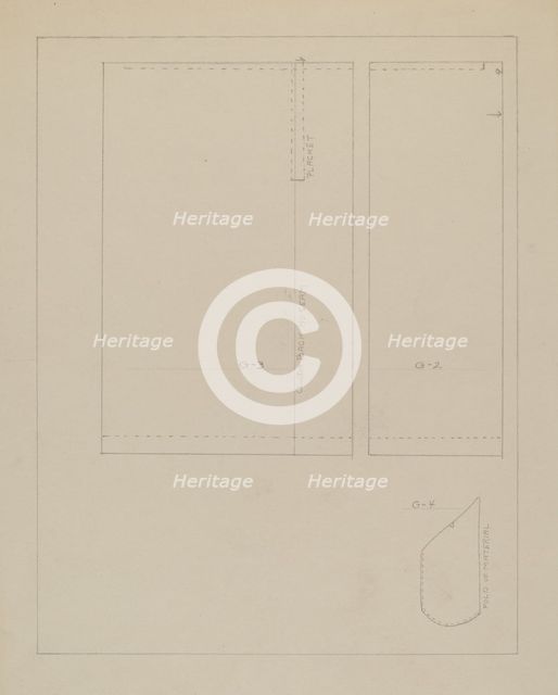 Pattern for a Dress, 1935/1942. Creator: Bessie Forman.
