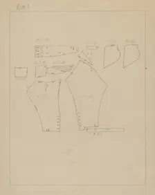 Pattern for Man's Suit, c. 1938. Creator: Henry De Wolfe