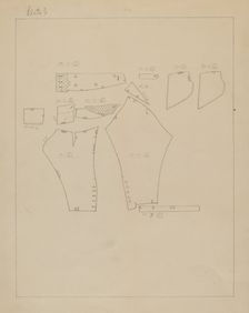Pattern for Man's Suit, c. 1938. Creator: Henry De Wolfe