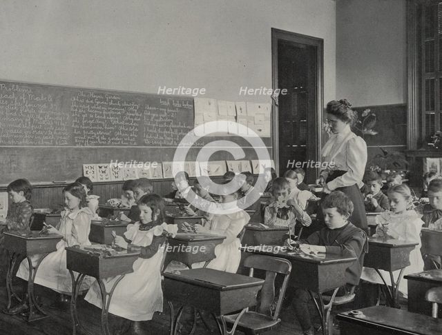 Pattern making, 1900. Creator: Frances Benjamin Johnston.
