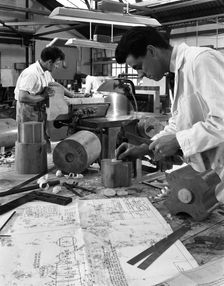 Pattern making for a steel mould, Wombwell Foundry, South Yorkshire, 1963. Artist: Michael Walters