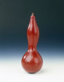 Patterned gourd, China, mid-late 17th century. Creator: Unknown