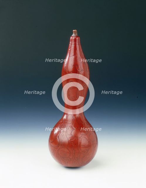 Patterned gourd, China, mid-late 17th century. Creator: Unknown.