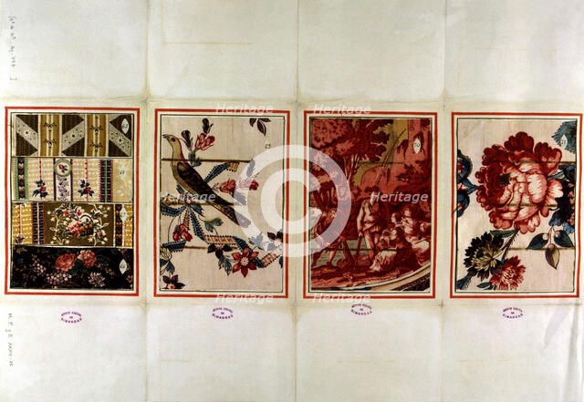 Patterned sample of the cotton fabric MPD of Avila, 18th century.