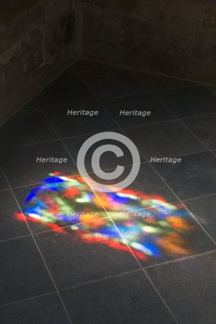 Patterns of colour and light from a stained glass window, Dover Castle, Kent, c2009. Artist: Derek Kendall.