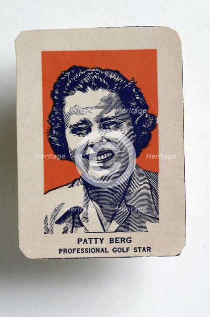 Patty Berg, cigarette card, c1950. Artist: Unknown