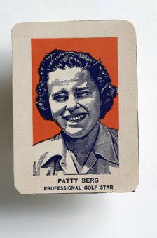 Patty Berg, cigarette card, c1950. Creator: Unknown