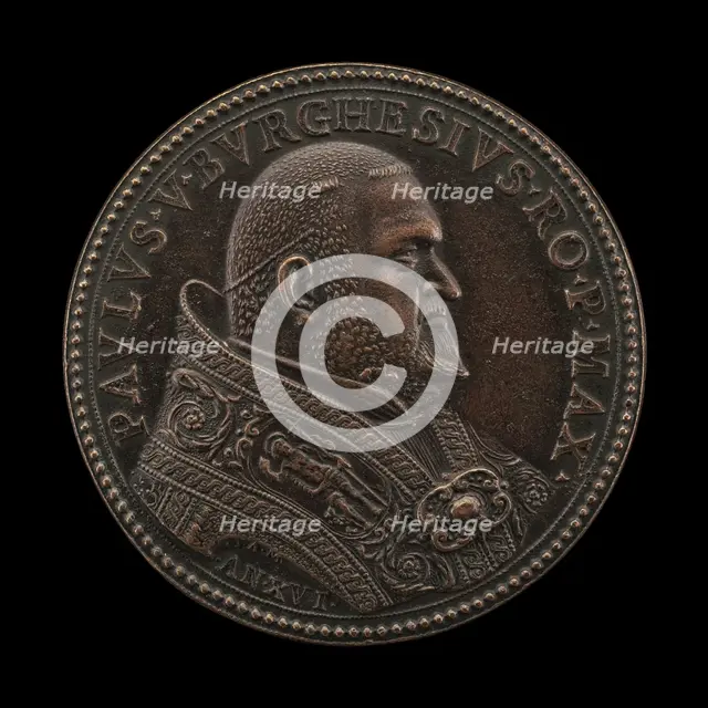 Paul V (Camillo Borghese, 1552-1621), Pope 1605 [obverse], 1619. Creator: Giacomo Antonio Moro.
