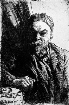 Paul Verlaine, 1895. Creator: Anders Leonard Zorn