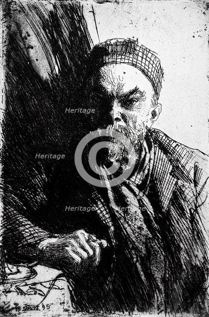 Paul Verlaine, 1895. Creator: Anders Leonard Zorn.