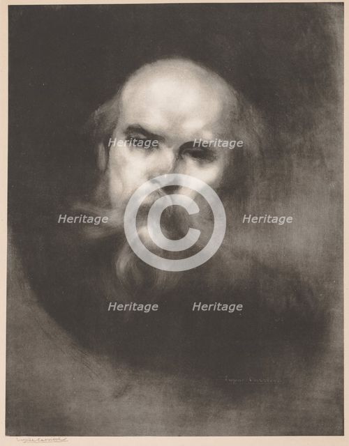 Paul Verlaine, 1896. Creator: Eugène Carrière (French, 1849-1906); Lemercier.
