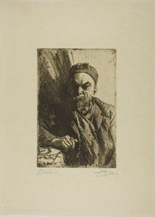 Paul Verlaine II, 1895. Creator: Anders Leonard Zorn