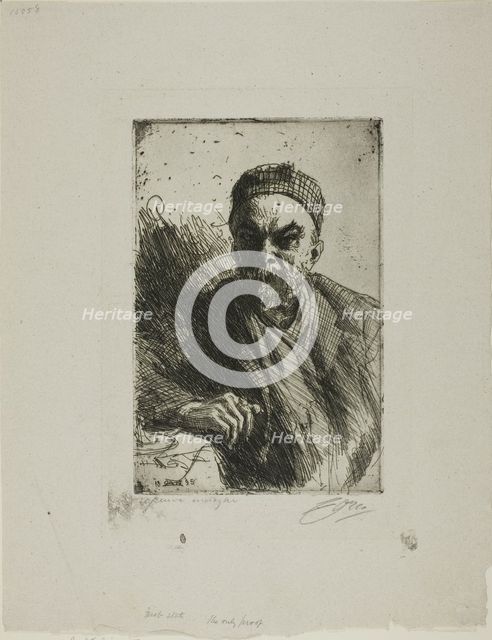Paul Verlaine II, 1895. Creator: Anders Leonard Zorn.