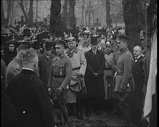 Paul von Hindenburg, President of Germany, Paying His Respect at the Funeral of..., 1925. Creator: British Pathe Ltd