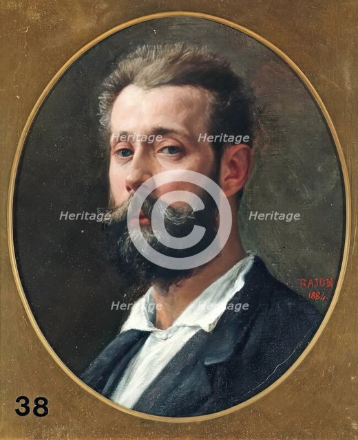 Paul Adolphe Rajon, Self Portrait, 1884. Creator: Paul Adolphe Rajon.
