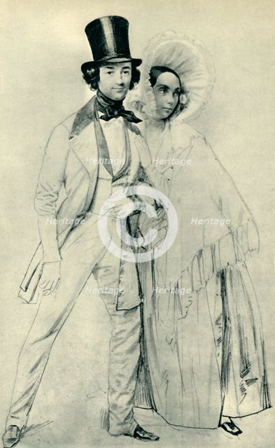 Paul and Amalie Taglioni, 1839, (1943). Creator: Franz Kruger.