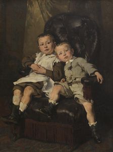 Paul and Edmond Roger, the Artist's Stepchildren, 1872. Creator: Alfred Jean Andre Cluysenaar