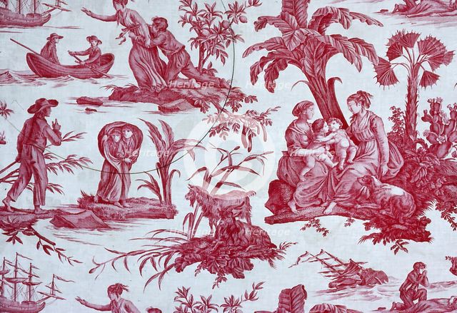 'Paul and Virginie', Furnishing Fabric, France, 1802. Creator: Oberkampf Manufactory.