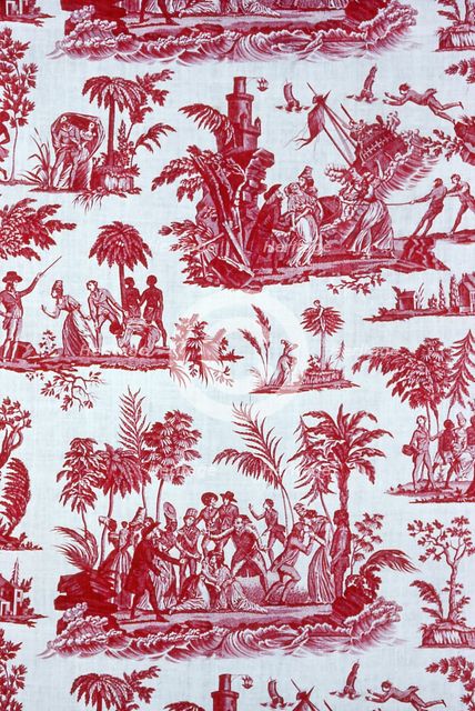 'Paul and Virginie' Furnishing Fabric, Nantes, c. 1795. Creator: Petitpierre et Cie.