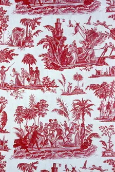 Paul and Virginie Furnishing Fabric, Nantes, c. 1795. Creator: Petitpierre et Cie