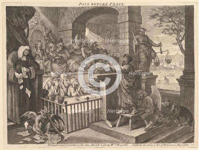 Paul Before Felix Burlesqued, May 1751. Creator: William Hogarth.
