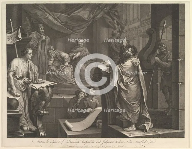 Paul Before Felix, February 5, 1752. Creator: Luke Sullivan.