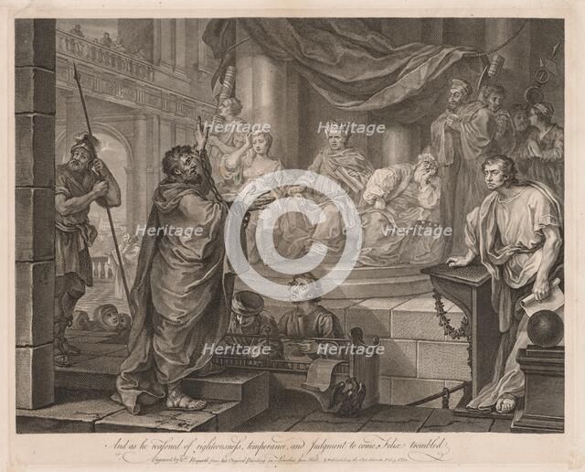 Paul before Félix (Large Plate), 1752. Creator: William Hogarth (British, 1697-1764).