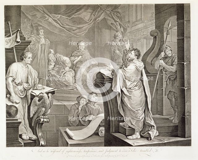 Paul before Felix, Plate III, (mid 18th century?) Creator: William Hogarth.