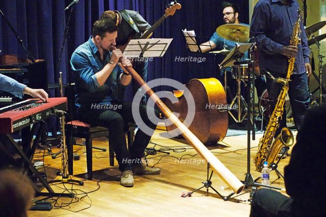 Paul Booth, Watermill Jazz Club, Dorking, Surrey, September 2015. Artist: Brian O'Connor.